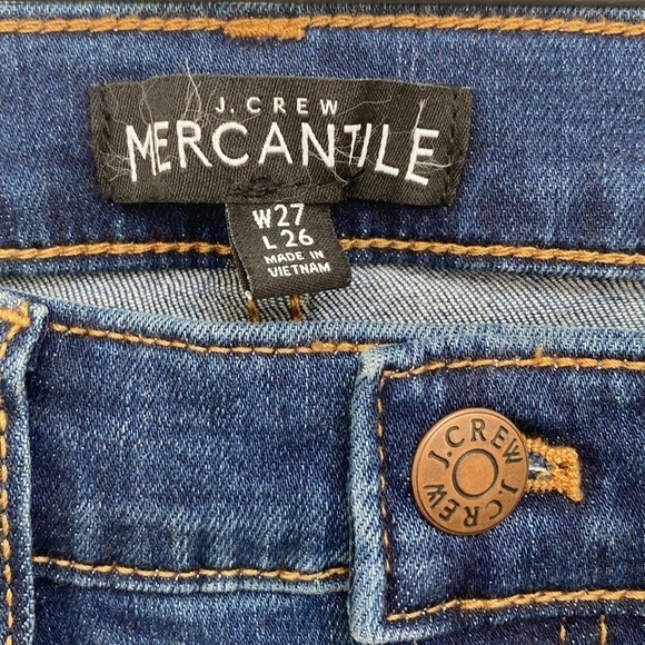 J. Crew Mercantile Cotton Blend Blue Jeans Size W27 L26 - Picture 3 of 14
